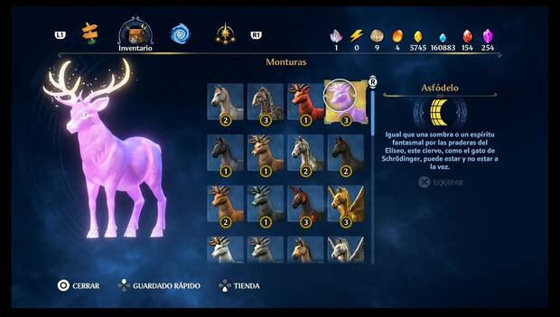 Immortals Fenyx Rising - Monturas de Cima del Rey: perfil de Asfódelo