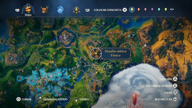 Immortals Fenyx Rising - Desafíos míticos: ubicación del Fresco #09 en el Santuario del Olivo