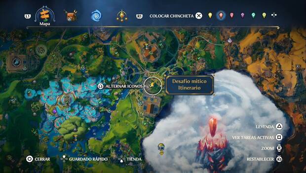 Immortals Fenyx Rising - Desafíos míticos: ubicación del Desafío de Itinerario #08 al sudeste del Santuario del Olivo