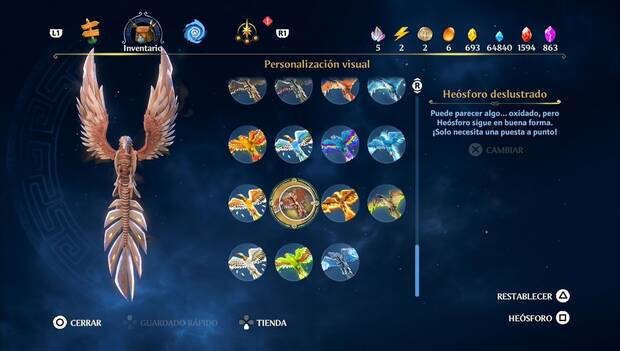 Immortals Fenyx Rising - Skins de Heósforo: Heósforo deslustrado