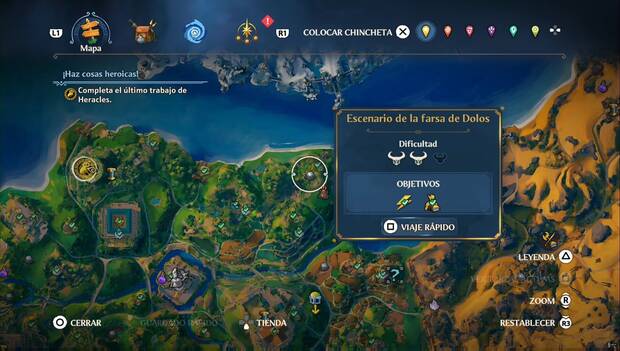 Immortals Fenyx Rising - Cámaras del Tártaro, ubicación del Escenario de la farsa de Dolos