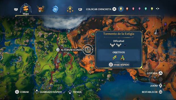 Immortals Fenyx Rising - Cámaras del Tártaro: ubicación de la Cámara Tormento de la Estigia