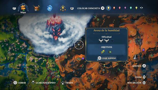 Immortals Fenyx Rising - Cámaras del Tártaro: ubicación de la Cámara Arena de la humildad