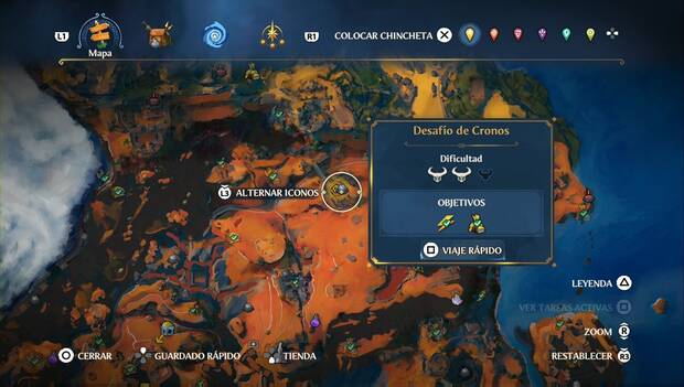 Immortals Fenyx Rising - Cámaras del Tártaro: ubicación de la Cámara Desafío de Cronos