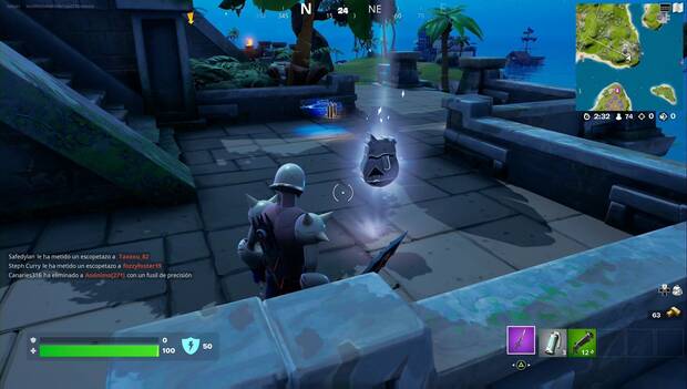 Fortnite Battle Royale, Temporada 3 Capítulo 3 - Misiones de Chas: fichas de Chas en la zona de búsqueda de Las Ruinas