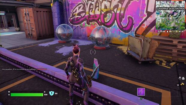 Fortnite Battle Royale - Novedades del Capítulo 3, Temporada 3: bolonchos en una de las entradas de la Caverna Descontrol