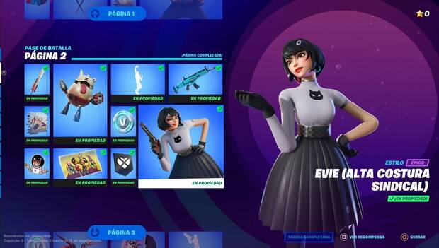Fortnite Battle Royale - Recompensas del pase de batalla, mosaico de recompensas de la página 2