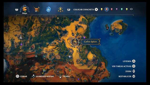 Fortnite Battle Royale - Cofres épicos en Tierraforja: ubicación del cofre cerca de la costa sudeste de la región