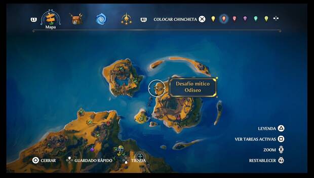 Immortals Fenyx Rising - Desafíos míticos de Odiseo: ubicación del desafío #14 en Tierraforja