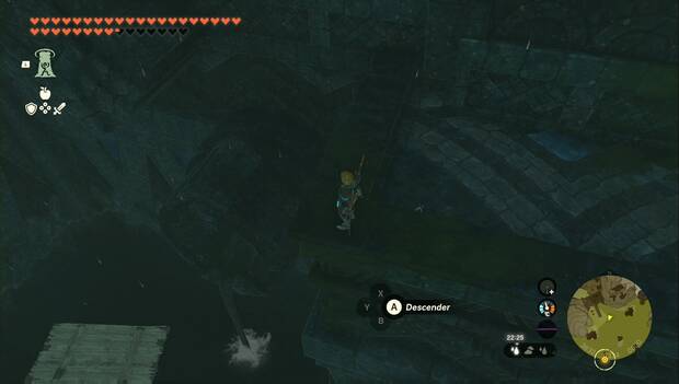 The Legend of Zelda: Tears of the Kingdom - Sidon, en la región zora: tubería en el muro oeste