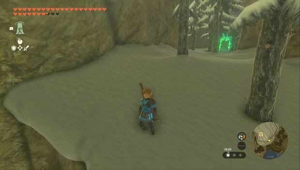 The Legend of Zelda: Tears of the Kingdom - Raíz de Siqatag, Link al borde del acantilado