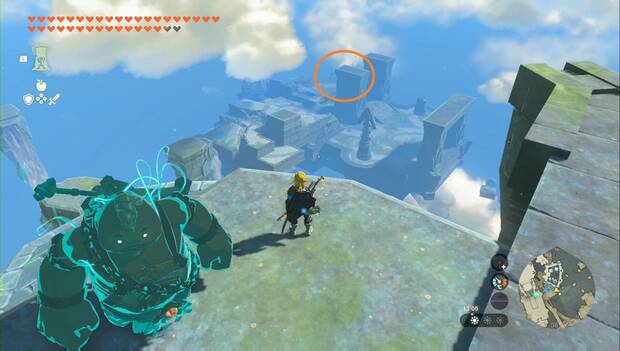 The Legend of Zelda: Tears of the Kingdom - Esposa en las nubes, ubicación de la esposa de Ronk