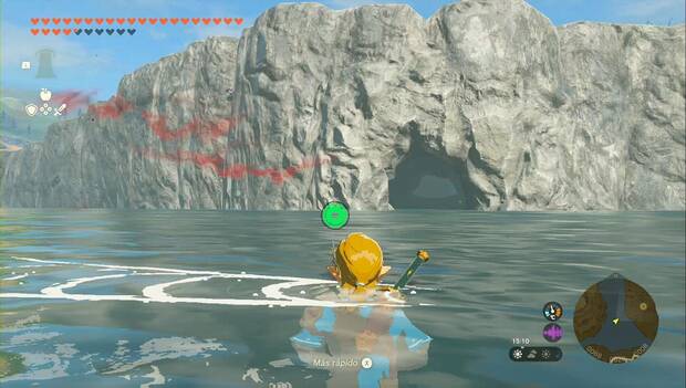 The Legend of Zelda: Tears of the Kingdom - Raíz de Aap'es, agujero en la costa de la isla