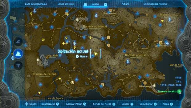 The Legend of Zelda: Consejo de tiempos pretéritos: ubicación del altar
