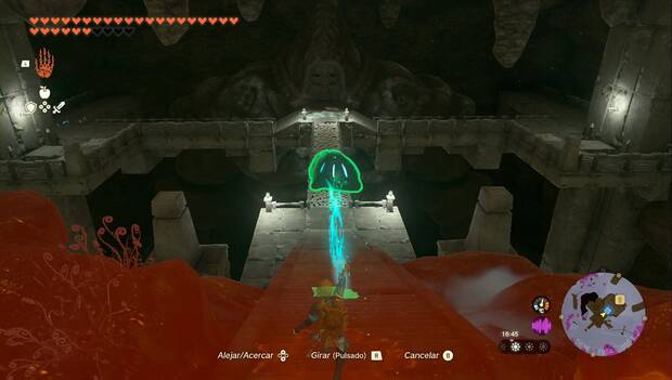 The Legend of Zelda: Tears of the Kingdom - Una petición del Subsuelo, estatua a la que le faltan los ojos