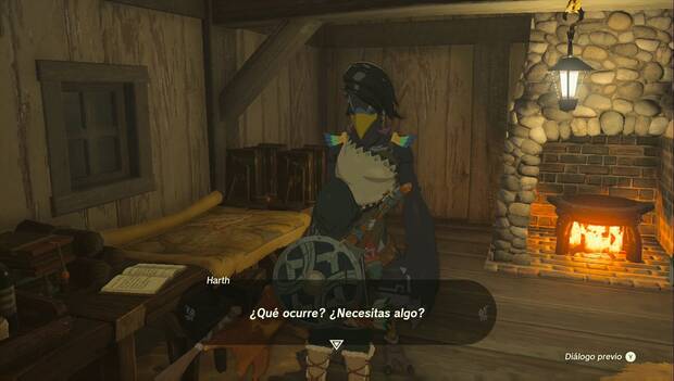 The Legend of Zelda: Tears of the Kingdom - Tureli, en el poblado orni: Harth en su cabaña de las montañas