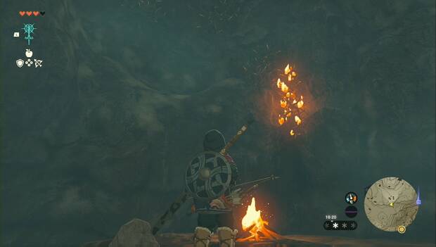 The Legend of Zelda: Tears of the Kingdom - Tureli, en el poblado orni: paredes en el campamento del túnel