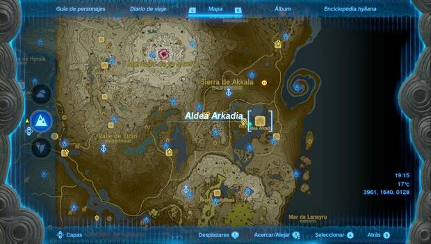 The Leged of Zelda: Tears of the Kingdom - Ubicación de Arkadia