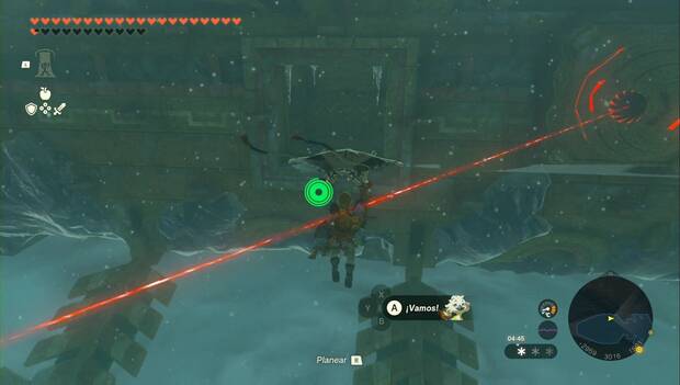 The Legend of Zelda: Tears of the Kingdom - Templo del Viento: parte abieta en la zona de estribor del casco