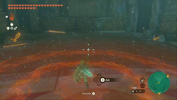 The Legend of Zelda: Tears of the Kingdom - Templo del Viento: zona al norte del círculo central