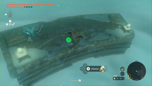 The Legend of Zelda: Tears of the Kingdom - Templo del Viento: zona del cofre en la plataforma este
