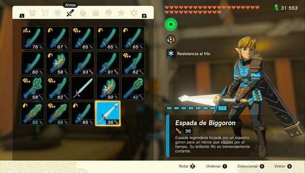 The Legend of Zelda: Tears of the Kingdom - Espada de Biggoron: