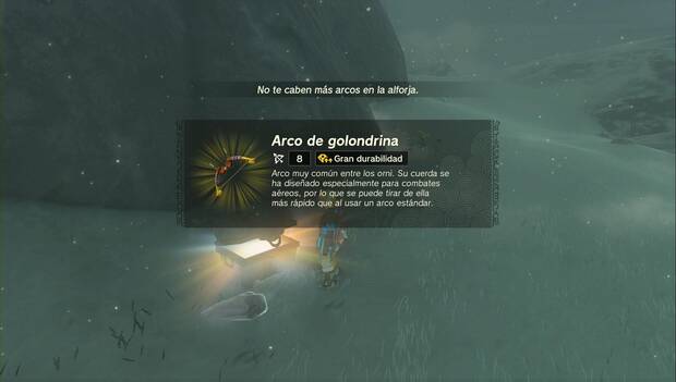 The Legend of Zelda: Tears of the Kingdom - El famos arco de águila orni, Arco de golondrina