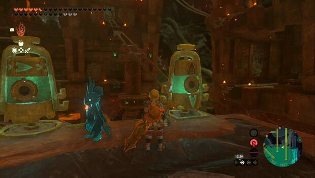 The Legend of Zelda: Tears of the Kingdom - Templo del Fuego: vías a la parte superior del templo