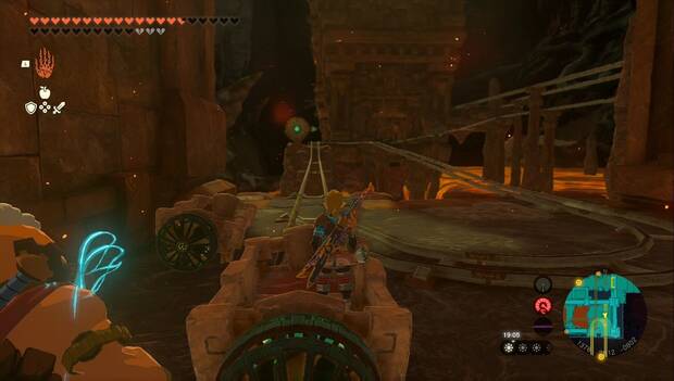 The Legend of Zelda: Tears of the Kingdom - Templo del Fuego: diana en el trazado al primer cierre