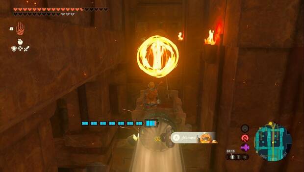 The Legend of Zelda: Tears of the Kingdom - Templo del Fuego: aguja de cambio de dirección