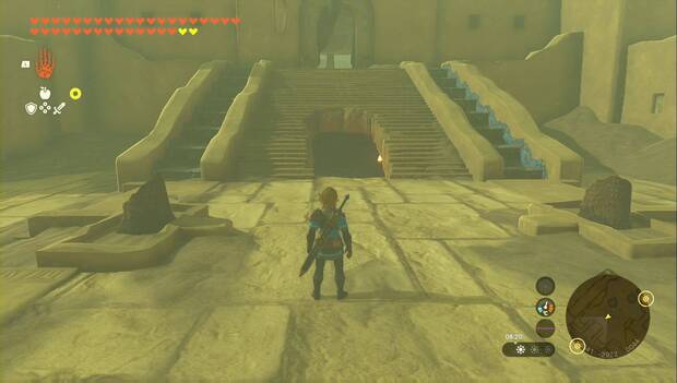 The Legend of Zelda: Tears of the Kingdom - Riju, en la Ciudadela Gerudo: escaleras al subsuelo