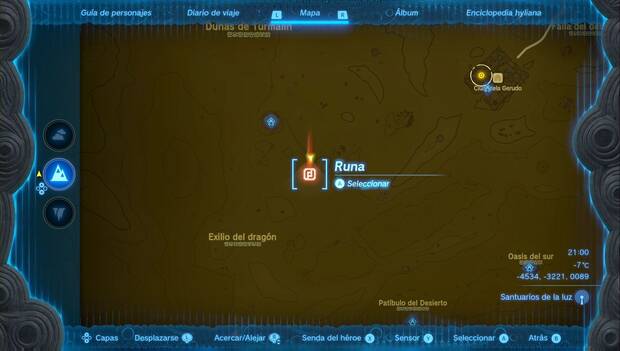 The Legend of Zelda: Tears of the Kingdom - Riju, en la Ciudadela Gerudo: ubicación de la segunda columna