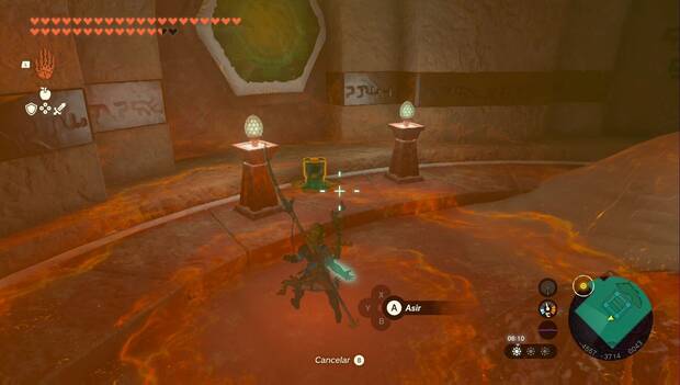 The Legend of Zelda: Tears of the Kingdom - Templo del Trueno: espejo de carga de la pared