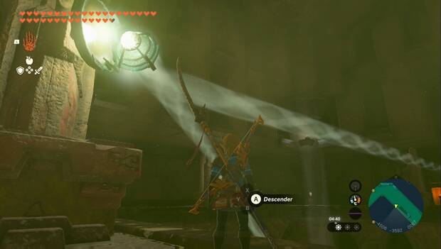 The Legend of Zelda: Tears of the Kingdom - Templo del Trueno: espejo movido con la Ultramano