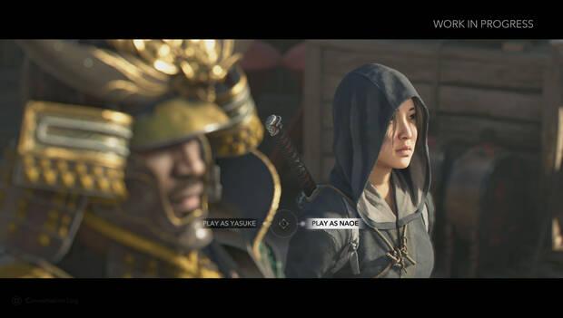 La partida no varía solo al elegir entre Yasuke y Naoe: también depende de la aproximación a la situación escogida.