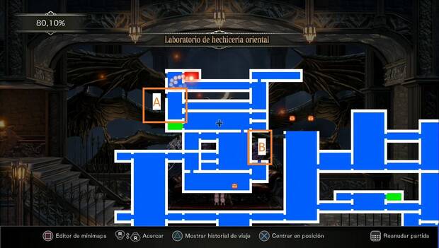 Bloodstained: Ritual of the night - Laboratorio de hechicería oriental: zonas sin explorar
