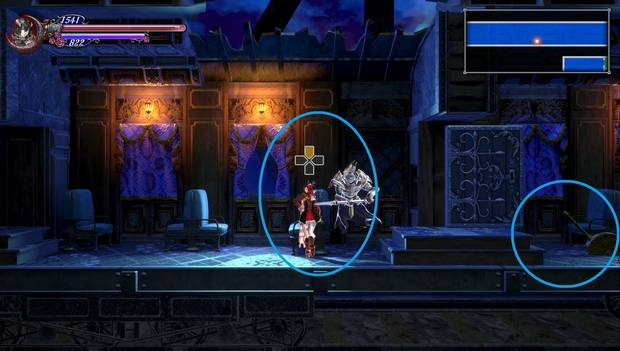 Bloodstained - Guarida de los bégimos: habitación del tren con enemigo secreto