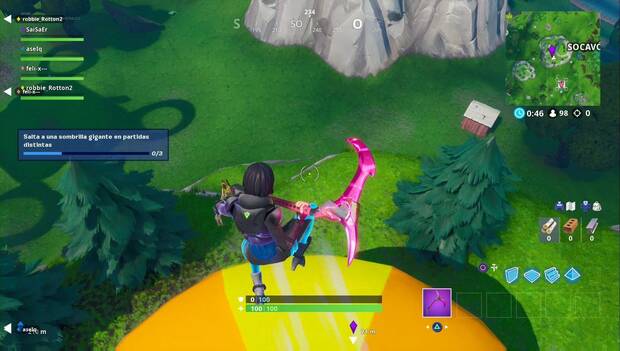 Fortnite - Saltando sobre una sombrilla