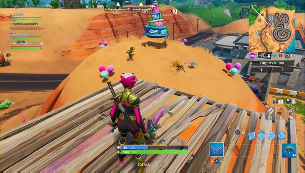 Fortnite - Pastel cerca de la pista de carreras