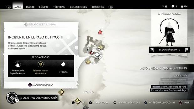 Ghost of Tsushima - Incidente en el paso de Hiyoshi: ubicación de la misión