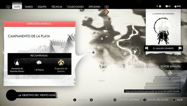 Ghost of Tsushima - Fuertes y campamentos de Izuhara: Campamento de la playa
