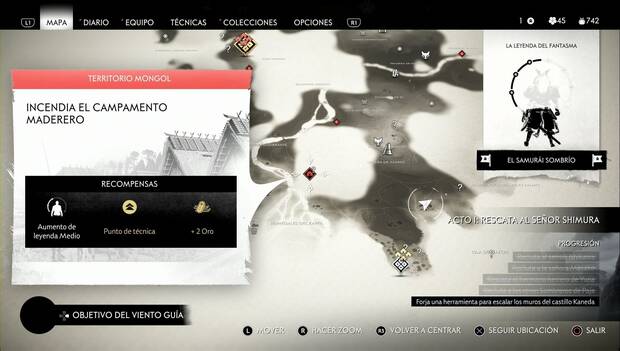 Ghost of Tsushima - Fuertes y campamentos: campamento maderero