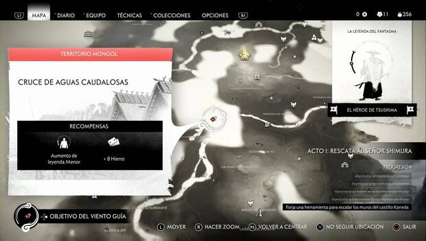 Ghost of Tsushima - Fuertes y campamentos de Izuhara: Cruce de Aguas caudalosas