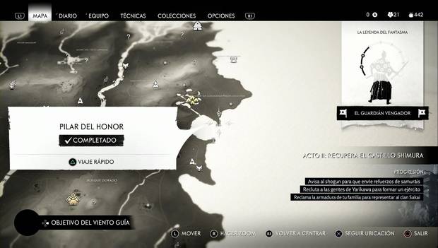 Ghost of Tsushima - Pilar del honor del Bosque de los manantiales ocultos