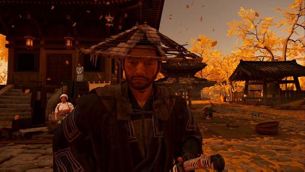 Ghost of Tsushima - Atuendos: sombrero de paja curtido