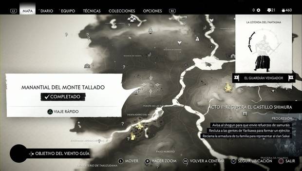 Ghost of Tsushima - Manantial del monte tallado