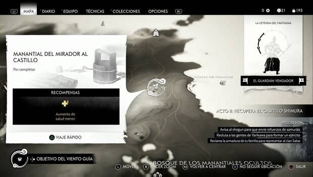 Ghost of Tsushima - Manantial del mirador al castillo