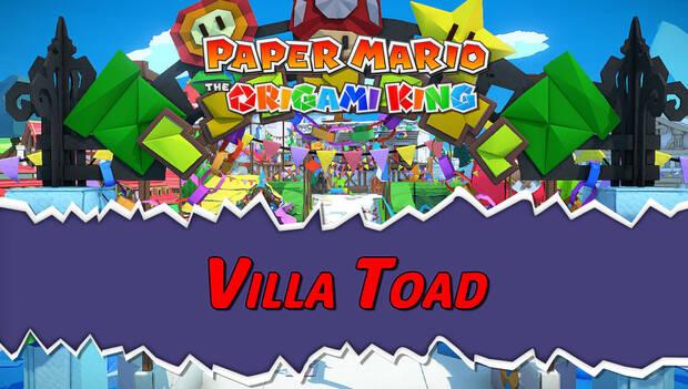 Guía de la serpentina azul de Paper Mario: The Origami King al 100% - Walkthrough Villa Toad