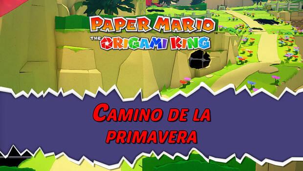 Guía de la serpentina azul de Paper Mario: The Origami King al 100% - Walkthrough Camino de la primavera