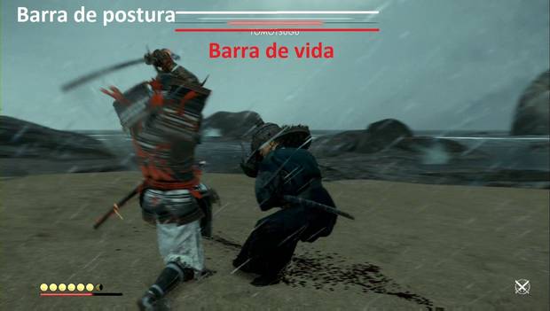 Ghost of Tsushima - Pantalla de combate en Duelos